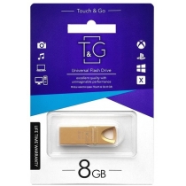 Флеш-драйв USB 8GB T&G металева серія 117 золото