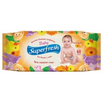 Серветки вологі для дітей і мам Super Fresh 60 шт