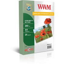 Фотопапір WWM A4, матовий шелковистая, 260 г/м2, 25 арк.