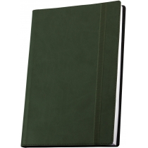 Діловий записник VIVELLA, А5, м’яка обкладинка, гумка, білий блок лінія, зелений