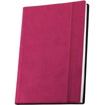 Діловий записник VIVELLA, А5, м’яка обкладинка, гумка, білий блок лінія, рожевий