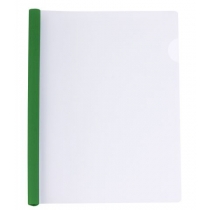 Папка А4 пластикова з планкою-притиском 95 арк, зелена