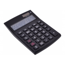 Калькулятор настільний Optima 12 розрядів, розмір 146*105*26 мм, чорний