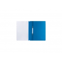 Папка-швидкозшивач з прозорим верхом А4 з перфорацією, глянець, блакитна