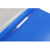 Папка-швидкозшивач з прозорим верхом А4 з перфорацією, глянець, блакитна