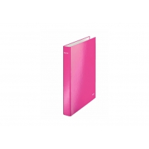 Папка-реєстратор Leitz WOW, 2 кільця, 25мм, А4+, колір рожевий металік