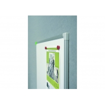 Дошка магнітно-маркерна, ТМ 2x3, EcoBoard, алюмінієва рамка, 40 х 30 см., колір білий