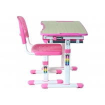 Комплект парта + стілець трансформери FUNDESK Piccolino Pink
