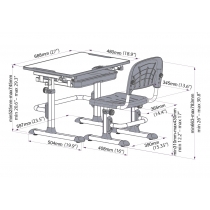 Комплект парта + стілець трансформери Cubby Lupin WG