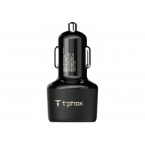 Автомобільний зарядний пристрій T-PHOX 48W Fast Charge - TYPE-C PD 30W + QC 3.0 18W Black