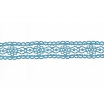 Стрічка фігурна клейка "Мереживо", блакитна, 1.5 м