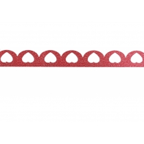 Стрічка фігурна клейка "Любов", червона, 1.5 м