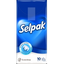 Серветки сухі кишенькові гігієнічні стандартні 3 шари Selpak 10 шт