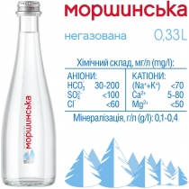 Вода мінеральна Моршинська, н/газ, 0,33л., скло