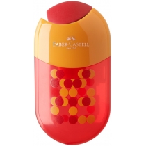 Чинка подвійна Faber-Castell TWO TONE з контейнером і гумкою кольорова