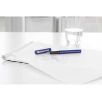 Ручка перова шкільна Faber-Castell School +, синій корпус + 6 синіх картриджів