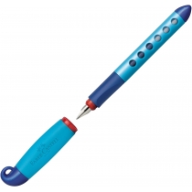 Ручка перова шкільна Faber-Castell Scribolino для правші, корпус асорті + 6 синіх картриджів