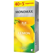 Чай чорний з цедрою з ароматом лимона пакетований МОNОМАХ LEMON 40+5шт х 1,8г