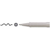 Ручка капілярна для графічних робіт Faber-Castell Ecco Pigment, діаметр 0,8 мм, колір чорний