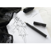 Ручка перова Faber-Castell GRIP 2011 корпус чорний, перо F