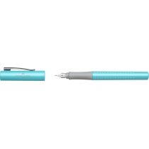 Ручка перова Faber-Castell GRIP 2011 Pearl Edition Turquoise, корпус бірюзовий, перо F