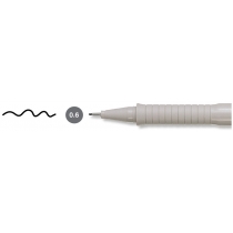 Ручка капілярна для графічних робіт Faber-Castell Ecco Pigment, діаметр 0,6 мм, колір чорний