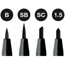 Набір ручок капілярних Faber - Castell PITT ARTIST PEN Black (SC, SB, B, 1,5) колір чорний 4 шт