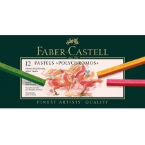 Пастель суха Faber-Castell POLYCHROMOS 12 кольорів в картонній коробці