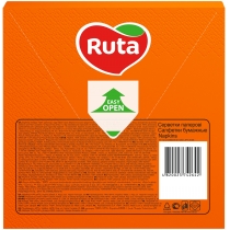 Серветки Ruta тришарові 33х33см помаранчеві 20шт