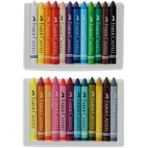 Набір крейди воскової кольорової Faber-Castell Wax Crayons Triangular тригранна 24 кольори