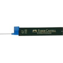 Грифель для механічного олівця Faber-Castell Super-Polymer НВ (0,7 мм), 12 штук в пеналі
