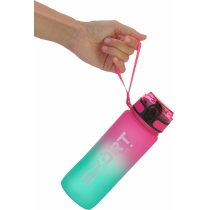 Пляшка для води, Optima, Gradient, 800 мл, рожева з зеленим