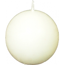 Свічка Куля біла (D-6,5 х 6 см) 25 год