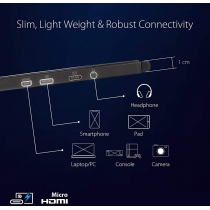 Монітор портативний LCD 17.3" Asus ROG Strix XG17AHPE mHDMI, 2xUSB-C, MM, IPS, 240Hz, 7800mAh, Cover