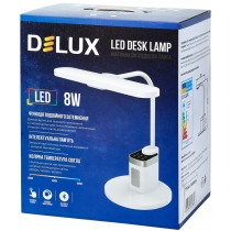 Лампа настільна світодіодна DELUX TF-540 8 Вт LED 3000K-4000K-6000K Bluetooth колонка білий