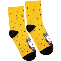Шкарпетки жіночі демісезонні бавовняні DUNA 3129; 21-23; жовтий