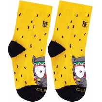 Шкарпетки дитячі демісезонні бавовняні DUNA 4052; 2022; жовтий