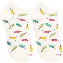Шкарпетки жіночі демісезонні бавовняні DUNA 3079; 23-25; молочний