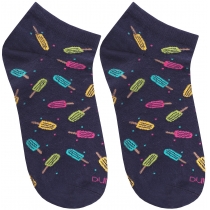 Шкарпетки жіночі демісезонні бавовняні DUNA 3079; 21-23; темно-синій