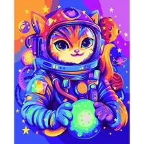 Картина за номерами "Космічний патруль. Кіт", 40*50см, SANTI