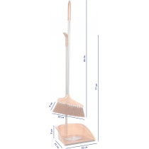 Набір для прибирання ECONOMIX cleaning: совок та щітка з ручкою 85 см коричневий