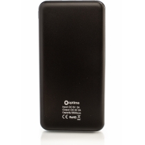 Мобільна батарея (Power Bank) Optima 4106, 10 000 mAh, 2*USB output, 5V 2.1A, колір чорний