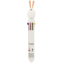 Ручка кулькова Rabbit, 10 кольорів в 1 ручці, асорті