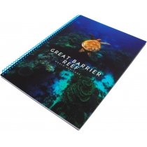 Блокнот "World: Reef", A4 (200х285), пластикова обкладинка, ПВХ спіраль, 80 арк., клітинка