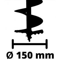Грунтовий бур акумуляторний Einhell GP-EA 18/150 Li BL - Solo, 18В, PXC, 125 об/хв, бур 80/15 см, 5.