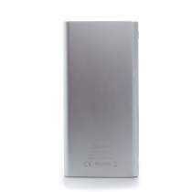 Мобільна батарея (Power Bank) металева Optima 4108, 10 000 mAh, 2*USB output, 5V 2.1A, колір металік