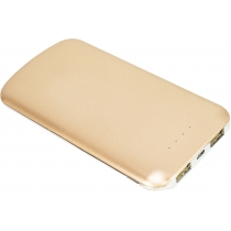 Мобільна батарея (Power Bank) Optima 4103, 5 000 mAh, 2*USB output, 5V 2.1A, колір золотий
