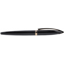 Ручка перова Monaco, корпус чорний із сріблястим