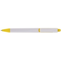 Ручка кулькова Economix promo MILAN. Корпус жовтий, пише синім