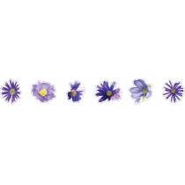 Рол стікерів "Фіолетові квіти" в стрічці на клейкій основі